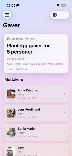 Begavet app screenshot